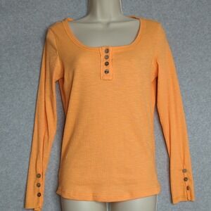 Kissfix Women's Ribbed Knit Long Sleeve Top,‎ Casual Button-Down Henly Shirt